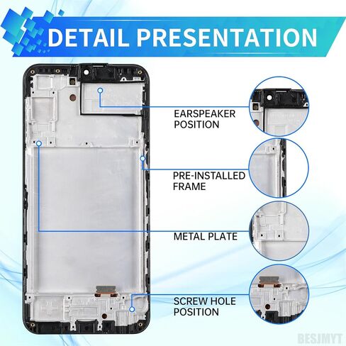 لاستبدال شاشة Samsung Galaxy A24 AMOLED مع إطار OLED Display Digitizer Full Assembly Fix مع مجموعة أدوات الإصلاح SM-A245F in Saudi Arabia