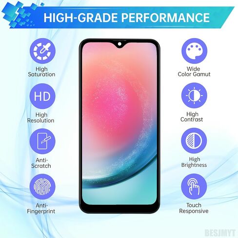 لاستبدال شاشة Samsung Galaxy A24 AMOLED مع إطار OLED Display Digitizer Full Assembly Fix مع مجموعة أدوات الإصلاح SM-A245F in Saudi Arabia