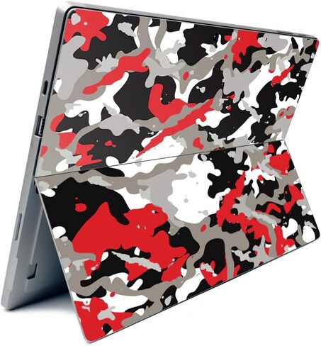 Mayyskins Skin for Microsoft Surface Pro 7 - Red Camo | غلاف الالتفاف الواقي ، الدائم ، والفريد من نوعه | من السهل تطبيق الأنماط وإزالتها وتغييرها | صنع في الولايات المتحدة in Kuwait