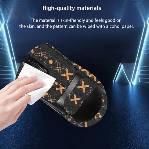 شريط قبضة الماوس تغطية كاملة لـ Razer Deathadder V3 Pro ، شريط قبضة مضاد للانزلاق ، مجموعة ترقية الفئران المهنية المقاومة للعرق (Black & Gold) in Kuwait