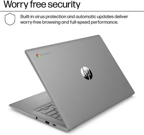 HP 14 بوصة الطالب و Business Chromebook الكمبيوتر المحمول | معالج Intel Celeron | Intel UHD Graphics | 4 جيجابايت ذاكرة الوصول العشوائي ، 128 إجمالي التخزين (64 جيجابايت eMMC على متنها مع 64 جيجابايت USB خارجي) | wifi 6 | الأذن اللاسلكية in Saudi Arabia
