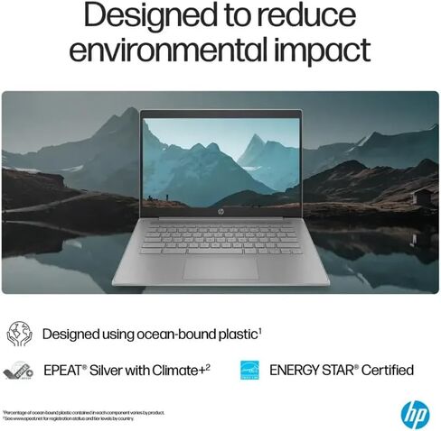 HP 14 بوصة الطالب و Business Chromebook الكمبيوتر المحمول | معالج Intel Celeron | Intel UHD Graphics | 4 جيجابايت ذاكرة الوصول العشوائي ، 128 إجمالي التخزين (64 جيجابايت eMMC على متنها مع 64 جيجابايت USB خارجي) | wifi 6 | الأذن اللاسلكية in Saudi Arabia