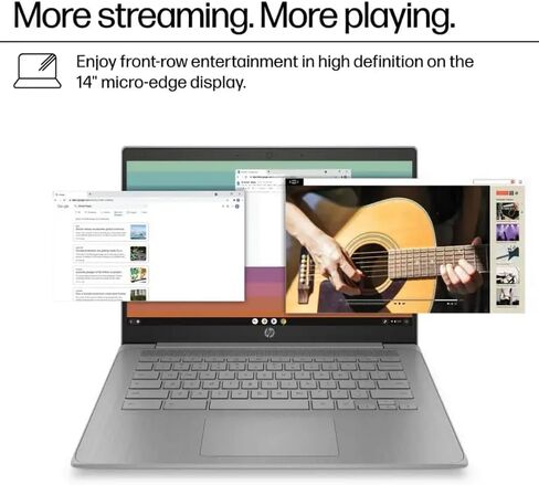 HP 14 بوصة الطالب و Business Chromebook الكمبيوتر المحمول | معالج Intel Celeron | Intel UHD Graphics | 4 جيجابايت ذاكرة الوصول العشوائي ، 128 إجمالي التخزين (64 جيجابايت eMMC على متنها مع 64 جيجابايت USB خارجي) | wifi 6 | الأذن اللاسلكية in Saudi Arabia