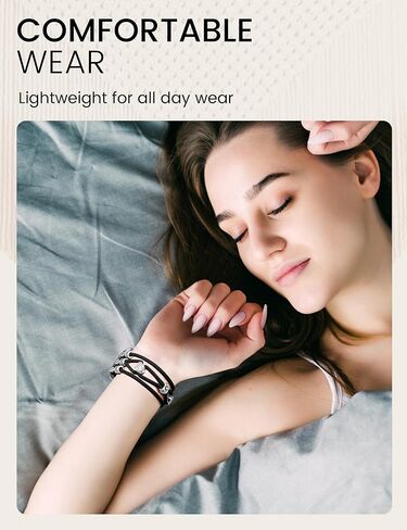 سوار مطرز متوافق مع Fitbit بالعكس 4/بالعكس 3/Sense 2/Bands Bands Women ، Boho Soft Soft Lucty Stretchy Loved Strap Fancy Dary Charms Wristband for Fitbit Smartwatch ، S in Kuwait