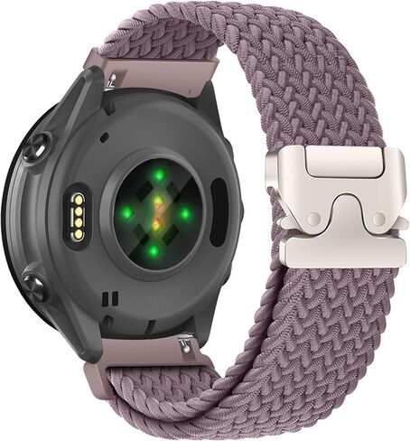 Nylon Braided Watch Band for Garmin Forerunner 570 47mm/Forerunner 265/255, 22mm Secure Parachute-Style Buckle Strap for Garmin Venu 3 45mm/Venu 2/Vivoactive 4 in Kuwait