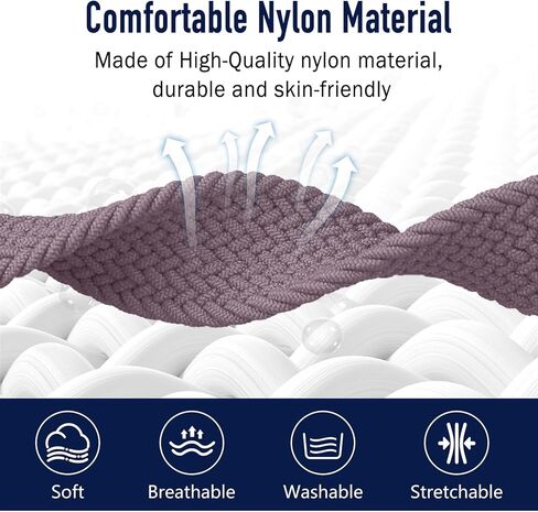 Nylon Braided Watch Band for Garmin Forerunner 570 47mm/Forerunner 265/255, 22mm Secure Parachute-Style Buckle Strap for Garmin Venu 3 45mm/Venu 2/Vivoactive 4 in Kuwait