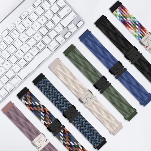 Nylon Braided Watch Band for Garmin Forerunner 570 47mm/Forerunner 265/255, 22mm Secure Parachute-Style Buckle Strap for Garmin Venu 3 45mm/Venu 2/Vivoactive 4 in Kuwait