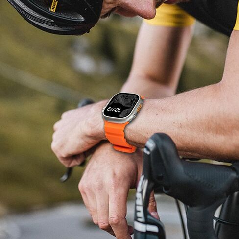 لفرقة Apple Watch Sport Band Ultra 2 Ultra 49mm 46mm 45mm 45mm 44mm ، حزام مطاطي من السيليكون الوعرة مع Clasp Metal Watch ، لسلسلة Iwatch 10 9 8 7 6 5 4 3 2 1 SE 2 in Kuwait