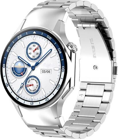 فرقة لـ OnePlus Watch 3 ، الفولاذ المقاوم للصدأ المعدني ، حزام بديل ، فرقة بديلة لـ OnePlus Watch 3 Smartwatch (Silver) in Saudi Arabia