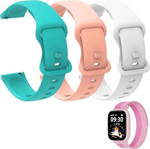 Compatible for BIGGERFIVE Kids Smart Watch Band, Lamshaw 22mm Quick Release Classic Watch Bands Soft Silicone Bands Bracelet Sports Strap for Kids Compatible with BIGGERFIVE BW01, BIGGERFIVE BW02 in Saudi Arabia