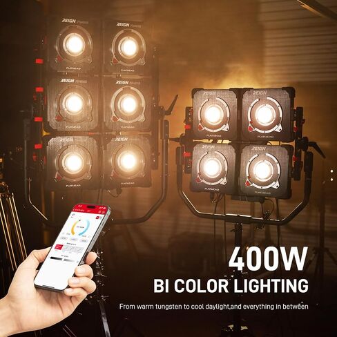 GVM 3-Pack 50W LED Video Light Kit، إضاءة التصوير الفوتوغرافي مع التحكم في التطبيق، ثنائي اللون قابل للتعتيم 3200K~5600K CRI 97+ LED لوحة ضوء مع حامل إضاءة لتسجيل الفيديو/البث المباشر/يوتيوب in Saudi Arabia