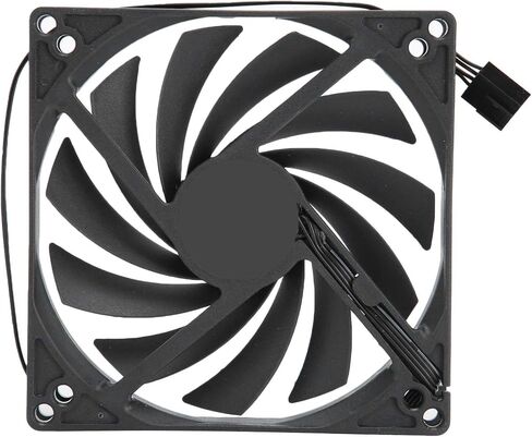 100mm CPU Radiator Cooling Fan, 4Pin PWM 45CFM PC 12V Computer Case Cooler 900 to 2200RPM Speed Regulation 18dBA Low Noise for 9/10CM Double Hole Installation for Desktop Computer Cooling in Saudi Arabia