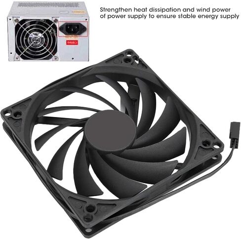 100mm CPU Radiator Cooling Fan, 4Pin PWM 45CFM PC 12V Computer Case Cooler 900 to 2200RPM Speed Regulation 18dBA Low Noise for 9/10CM Double Hole Installation for Desktop Computer Cooling in Saudi Arabia