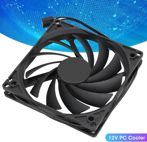 100mm CPU Radiator Cooling Fan, 4Pin PWM 45CFM PC 12V Computer Case Cooler 900 to 2200RPM Speed Regulation 18dBA Low Noise for 9/10CM Double Hole Installation for Desktop Computer Cooling in Saudi Arabia
