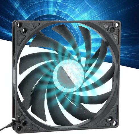 100mm CPU Radiator Cooling Fan, 4Pin PWM 45CFM PC 12V Computer Case Cooler 900 to 2200RPM Speed Regulation 18dBA Low Noise for 9/10CM Double Hole Installation for Desktop Computer Cooling in Saudi Arabia