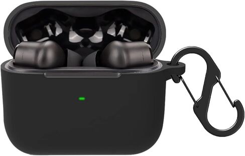 متوافق مع Razer Hammerhead Case Wireless Wireless Pro ، حالة TPU الناعمة الواقية Lamshaw مع سلسلة المفاتيح المتوافقة مع Razer Hammerhead True Wireless Pro (Black) in Saudi Arabia