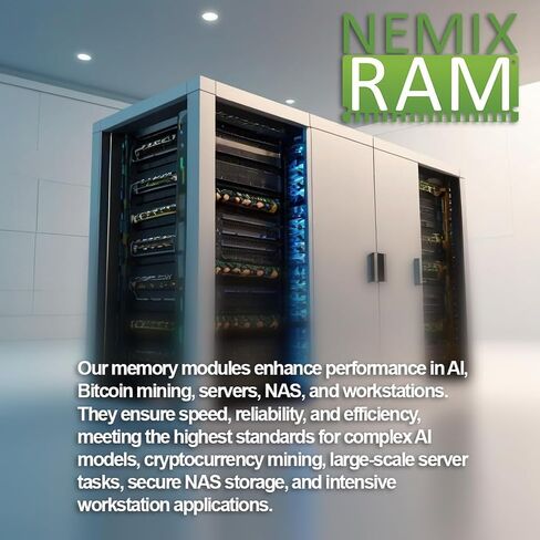 NEMIX RAM 8GB (1x8GB) DDR3 1600MHz PC3-12800 2RX8 1.35V 203-PIN ECC SODIMM متوافق مع ذاكرة Supermicro MEM-DR380L-SL02-ES16 ECC in Kuwait