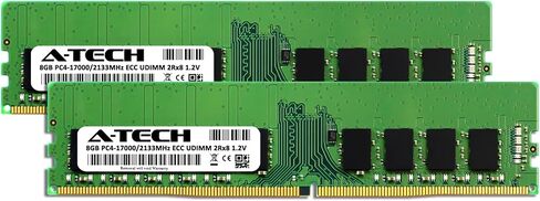 مجموعة A-Tech 16GB (2 × 8 جيجا بايت) RAM لـ Dell PowerEdge R240 ، R330 XL ، R340 ، T140 ، T30 ، T340 | DDR4 2133MHz PC4-17000 ECC-IDIMM 2RX8 ECC ترقية خادم غير مرغوب فيه in Kuwait
