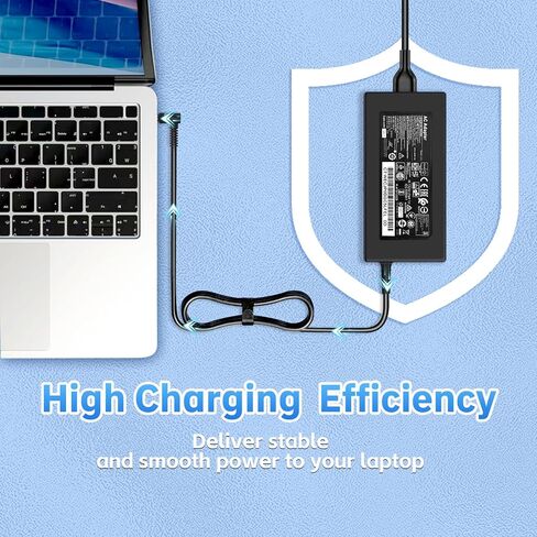 65W شاحن كمبيوتر محمول مناسب لـ Dell Latitude 3520 3420 3320 ، لـ Dell Inspiron 13 14 15 16 17 3000 5000 ، موصل مستدير ، سلك محول الطاقة AC العالمي AC in Saudi Arabia