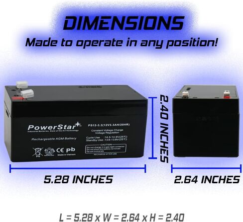 PowerStar Replacement for Toro Lawn Mower # 106-8397 BATTERY-12V 3.4Ah in Saudi Arabia