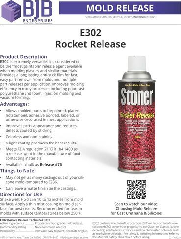 Mold Release | Stoner E236 Urethane Release (Case of 12 Aerosol Cans) in Saudi Arabia
