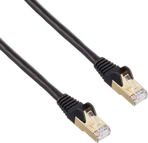 Startech.com 2 M Cat6a Ethernet Cable - 10 Gigabit محمي RJ45 100W POE PATCL CORM - 10GBE STP الفئة 6A كابل شبكة ث/سلالة - Fluke أسود تم اختباره UL/TIA معتمد (6ASPAT2MBK) in Kuwait