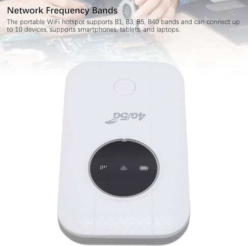 Zunate 4G 5G WiFi Mobile Hotspot ، جهاز التوجيه المتنقل عالي السرعة 300 ميجا بريتنيات مع بطاقة SIM ، وتوصيل ونقطة ساخنة محمولة السفر ، ويدعم 10 أجهزة ، للسفر ، رحلات العمل ، التخييم in Kuwait