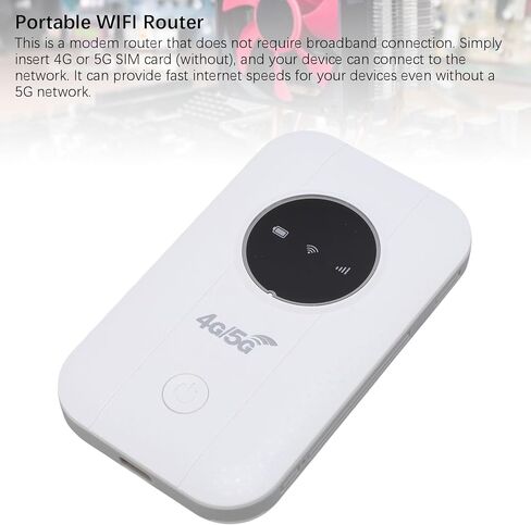 Zunate 4G 5G WiFi Mobile Hotspot ، جهاز التوجيه المتنقل عالي السرعة 300 ميجا بريتنيات مع بطاقة SIM ، وتوصيل ونقطة ساخنة محمولة السفر ، ويدعم 10 أجهزة ، للسفر ، رحلات العمل ، التخييم in Kuwait