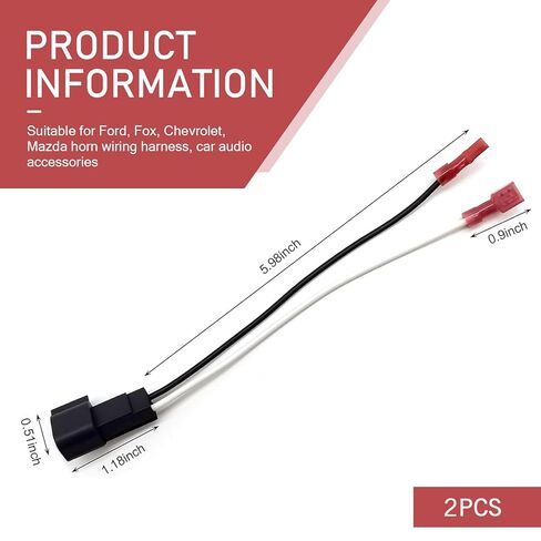 تسخير مكبر صوت Leechio 2 PCS ، موصلات محول مكبر الصوت باستبدال 72-5600 ، متوافق مع Ford F150 F250 Escape Mustang Lincoln Mercury (متعدد الألوان) in Kuwait