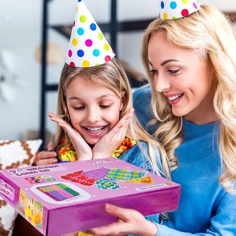 PREBOX Weaving Loom Kit Toys for Kids and Adults, Potholder Loops Crafts for Girls Ages 6 7 8 9 10 11 12, 7" Pot Holder Loom Knitting Kits and Gifts for Kids and Beginners, Make 6 Masterpieces in Kuwait