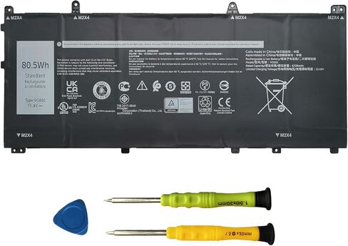 VG661 استبدال بطارية الكمبيوتر المحمول لـ Dell Alienware X14 R1/Alienware X14 R2 Series 0GD3C9 GD3C9 0V4N84 V4N84 31CP5/46/95-2 80.5WH 6709MAH 6-CELL 11.4V in Saudi Arabia