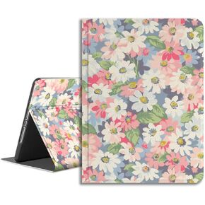 متوافق مع IPAD Case Pro 4th/3rd/2nd Gen 11 "Cover Folio Slim Fit Fit Strockproof Pu Leather for Women Girls with Composition Book Design Pink Leopard Print with Heart in Kuwait