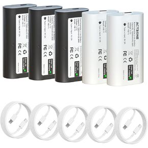 5pack 7000mah بطاريات متوافقة مع كاميرا Wyze Battery Cam Pro و Duo Cam Doorbell في الهواء الطلق/داخلي مع كابل Type-C in Kuwait