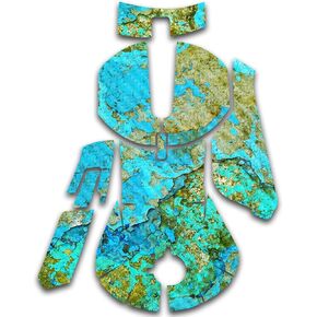 Mayyskins Carbon Carbon Skin متوافق مع منافس الفولاذ 5 ألعاب الماوس - Teal Marble | واقي ، دائم من ألياف الكربون المحكم | من السهل تطبيق وتغيير الأنماط | صنع في الولايات المتحدة in Kuwait