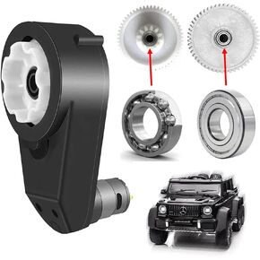 12V 550 40000RPM High Speed Steel Gears Motor Gearbox for Power Wheels Motor Upgrade,12 Volt Electric Hubs Motor Assembly Heavy Duty Gearbox for Kids Ride on Toys Car Replacement Parts in Kuwait