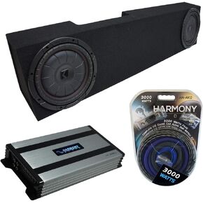 Ammarony Audio متوافق مع 2006-2018 Dodge RAM MEGA CAB KICKER BUNDLE COMPVT CVT10 DUAL 10 "Sub Box Harmony HA-A800.1 in Kuwait