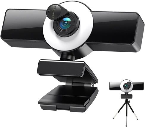 Webcam 4K 8K Full Autofocus Web Camera with LED Fill Light Laptop Desktop for Video Conference in Saudi Arabia