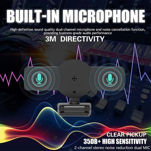Webcam 4K 8K Full Autofocus Web Camera with LED Fill Light Laptop Desktop for Video Conference in Saudi Arabia