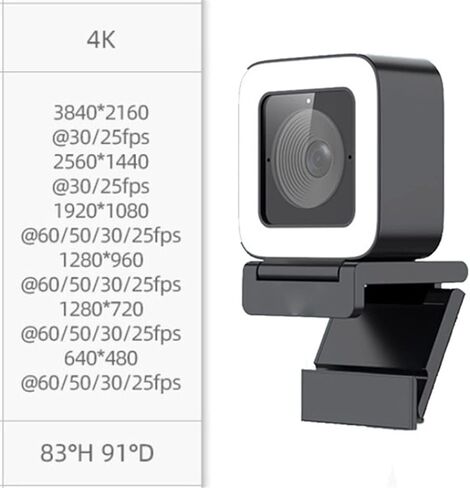 4K كمبيوتر كاميرا كاميرا سطح المكتب USB3.0 مع فئة الميكروفون على الإنترنت يعيشون مع وملء الضوء in Saudi Arabia