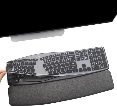 غطاء لوحة المفاتيح لـ Logitech K860/Logitech Ergo K860 لوحة المفاتيح اللاسلكية ، إكسسوارات Logitech K860 ، K860 لوحة مفاتيح Skin-Black in Saudi Arabia