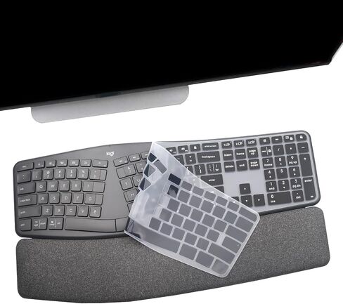 غطاء لوحة المفاتيح لـ Logitech K860/Logitech Ergo K860 لوحة المفاتيح اللاسلكية ، إكسسوارات Logitech K860 ، K860 لوحة مفاتيح Skin-Black in Saudi Arabia