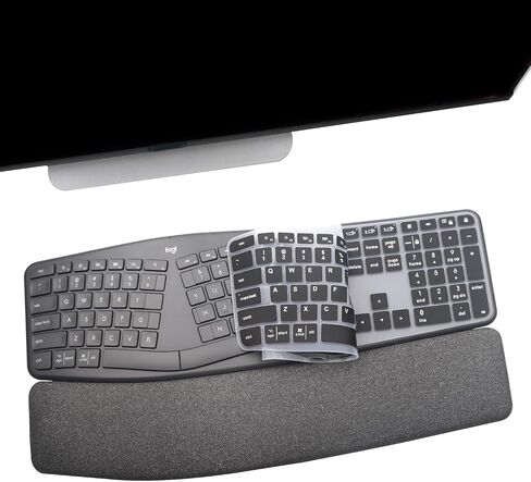 غطاء لوحة المفاتيح لـ Logitech K860/Logitech Ergo K860 لوحة المفاتيح اللاسلكية ، إكسسوارات Logitech K860 ، K860 لوحة مفاتيح Skin-Black in Saudi Arabia