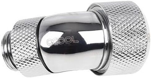 Alphacool 17408 Eiszapfen 16mm Hardtube Compression Fitting 45 ° Rotatable G1/4 - تركيبات تبريد الماء الكروم in Saudi Arabia