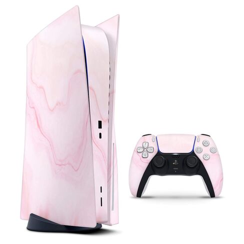 Marble Surface V1 Pink - Design Skinz Full-Body Cover Wrap Decal Skin-Kit Compatible with The Sony Playstation 4 Console + Controller in Kuwait