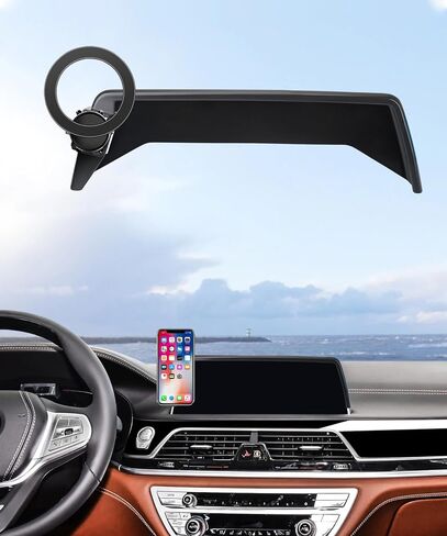 Car Phone Holder for 2023-2025 BMW 7 Series / 2023 2024 2025 BMW i7 Accessories 14.9 inch Screen Fixed Clip, Phone Mount Compatible with MagSafe, Cell Phone Holder Does Not Affect Air Vent in Kuwait