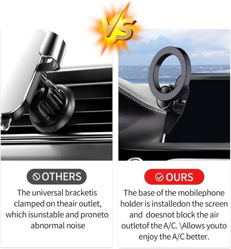 Car Phone Holder for 2023-2025 BMW 7 Series / 2023 2024 2025 BMW i7 Accessories 14.9 inch Screen Fixed Clip, Phone Mount Compatible with MagSafe, Cell Phone Holder Does Not Affect Air Vent in Kuwait
