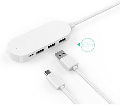 USB Hub One for Four Multi-Port Hub Type-c to USB3.0 Splitter for Hub Extension USB-c Converter (Color : Black) (Black) in Kuwait