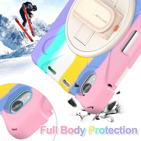 CASE BATYUE لـ iPad Mini 7 (A17 PRO) 2024/ MINI 6 8.3 '' 2021 ، حقيبة حماية كاملة الصدمات للأطفال مع 360 درجة دوارة و 180 درجة قابلة للطي ، حامل وقلم رصاص | وردي مبتهج in Kuwait