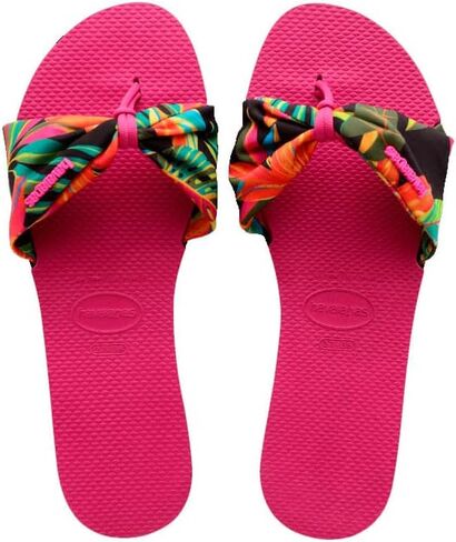 صندل نسائي من Havaianas You St. Tropez Classic Flip Flops على شكل فيونكة - - 6 in Kuwait