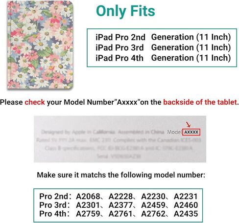 متوافق مع IPAD Case Pro 4th/3rd/2nd Gen 11 "Cover Folio Slim Fit Fit Strockproof Pu Leather for Women Girls with Composition Book Design Pink Leopard Print with Heart in Kuwait